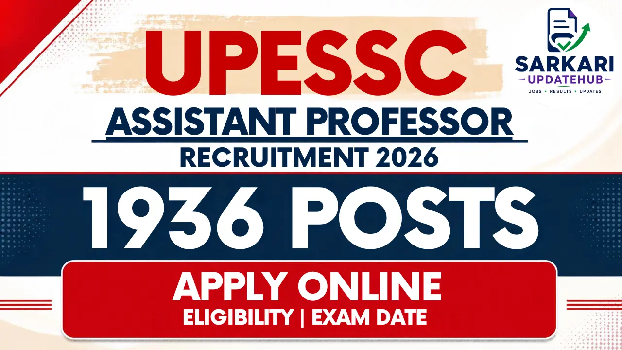 UPESSC Assistant Professor Recruitment 2026 – 1936 Posts